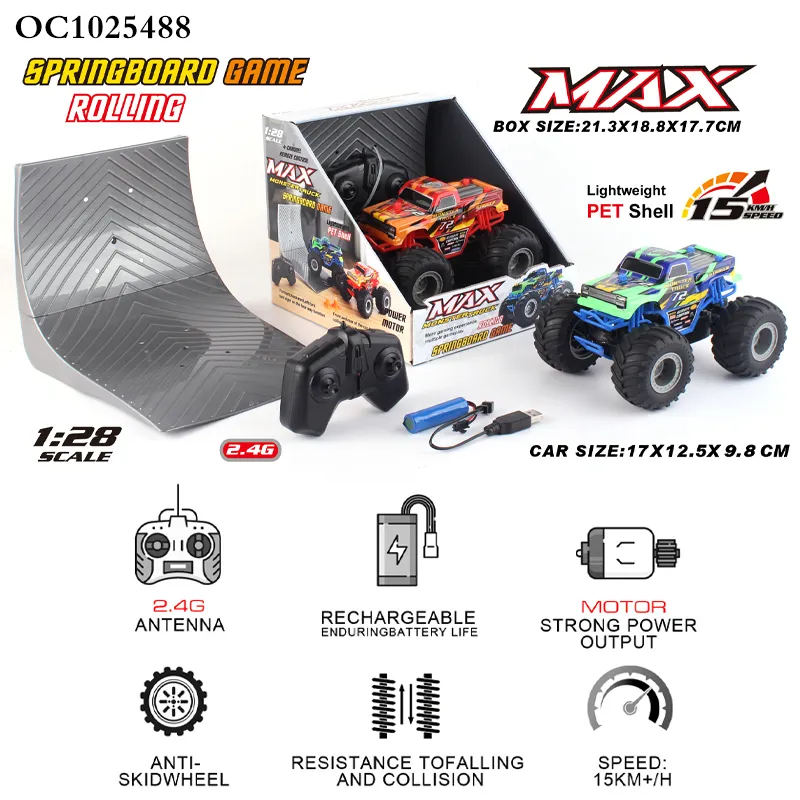 Model Stunt Rolling Car 1: 28 Scale 4WD Mini RC off Road Car