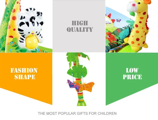Hot Selling Baby Giraffe Doll Creative Activity Fitness Toys Crawling Training Musical Keyboard Mat