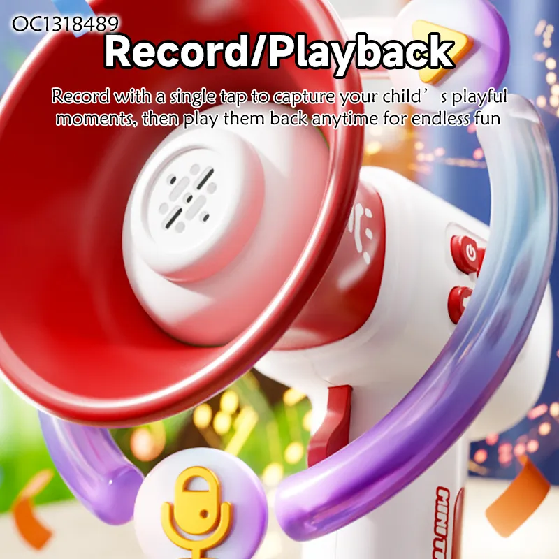 18 Months Baby Voice Changing Function Mini Pocket Trumpet 2026 Interactive Toys Electronic Voice Speaker with Music