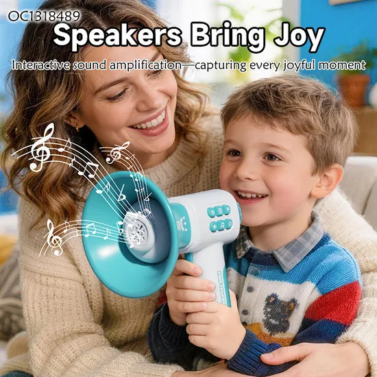 18 Months Baby Voice Changing Function Mini Pocket Trumpet 2026 Interactive Toys Electronic Voice Speaker with Music
