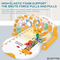 Hot Selling Cartoon Flooring Carpet Activity Musical Gym Play Mat with Pedal Piano Hanging Animal Rattles
