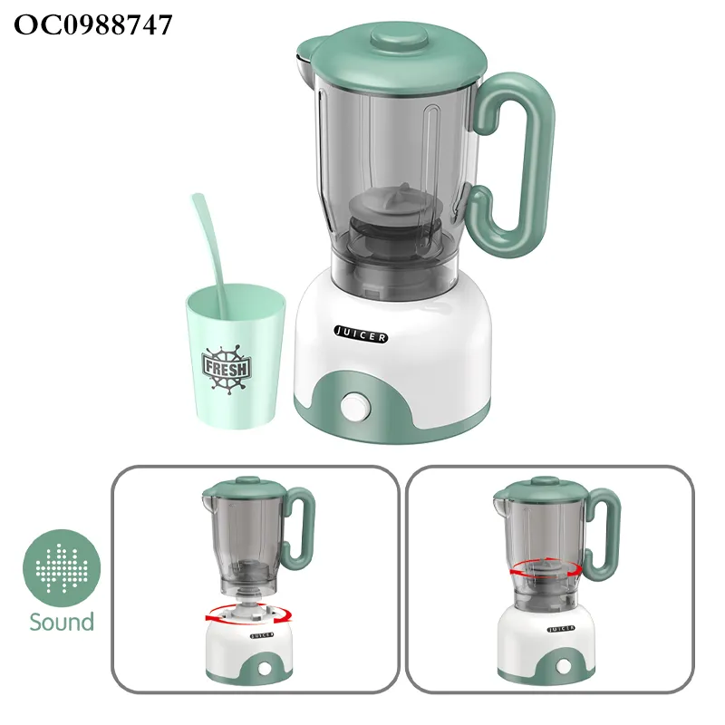 Pretend Play Preschool Toy Plastic Home Appliance Kitchen Funny Juicer Machine Toy Blender