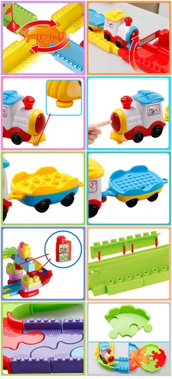 Children Funny Kingdom Assembly 8 Different Race Car Track Battery Car for Kids with Light Music