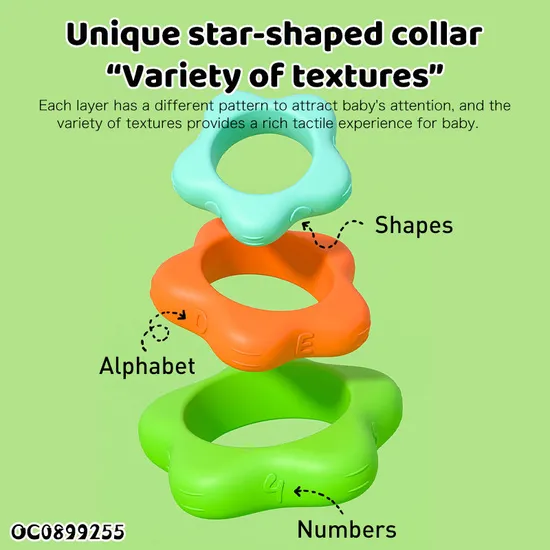 Hand Eye Coordination Stacking Rings Blocks Game Roly-Poly Baby Toys 1-3 Years