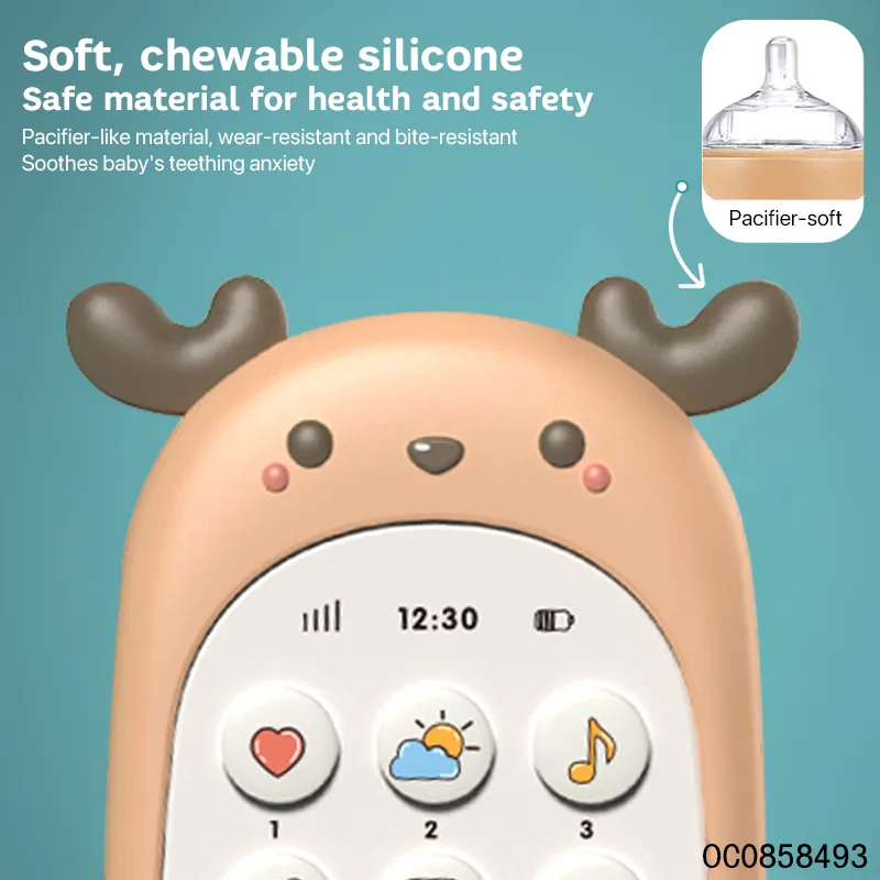 Cartoon Deer Other Baby Toys Early Education Electronic Sensory Musical Phone Toy Plastic