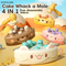 4 in 1 B/O Electric Lovely Cake Whack a Mole Game with Hammers for Toddlers
