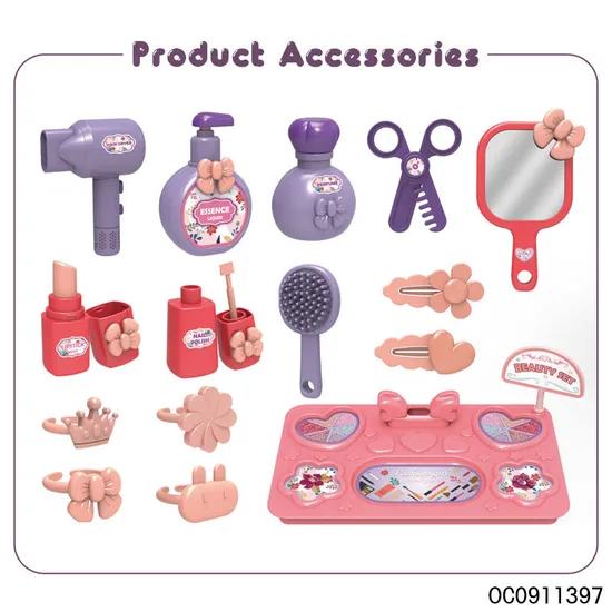 Plastic Girls Beauty Playing Set Fashion Toys Beautiful Lovely Girl for Kids