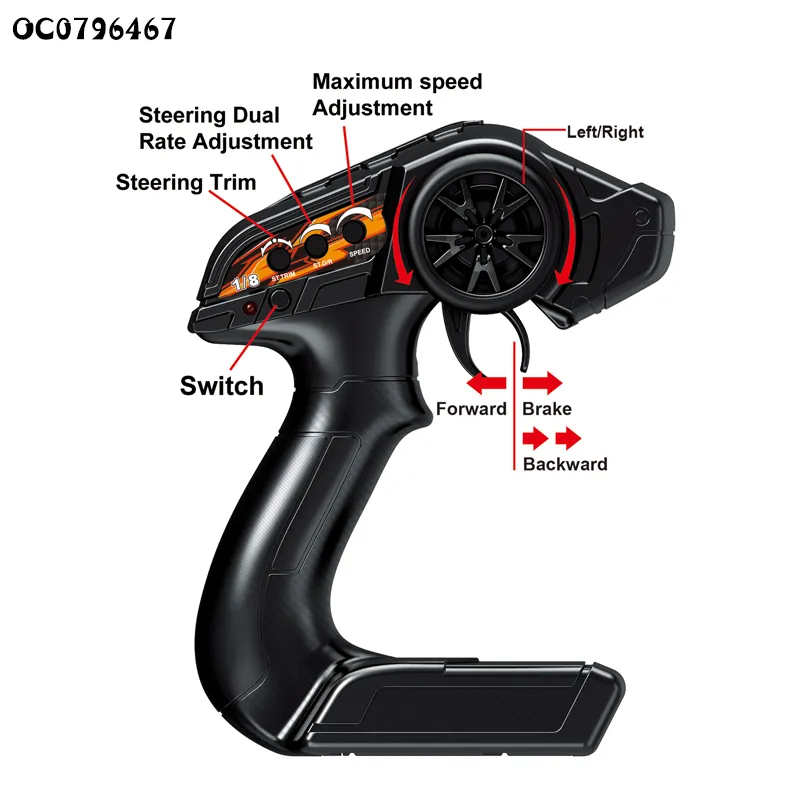 Kids High Speed Remote Control RC Car 1: 8 Scale Model Toy Cars