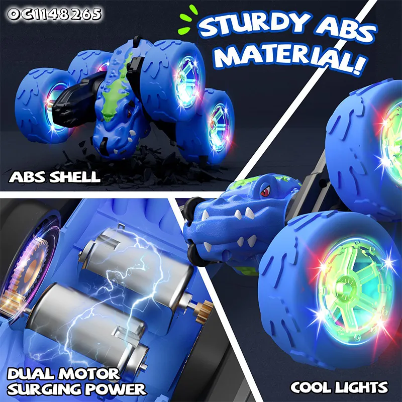 4WD 360 Flip Light up Stunt Rolling Remote Control Cars RC Stunt Toy Cars for Children
