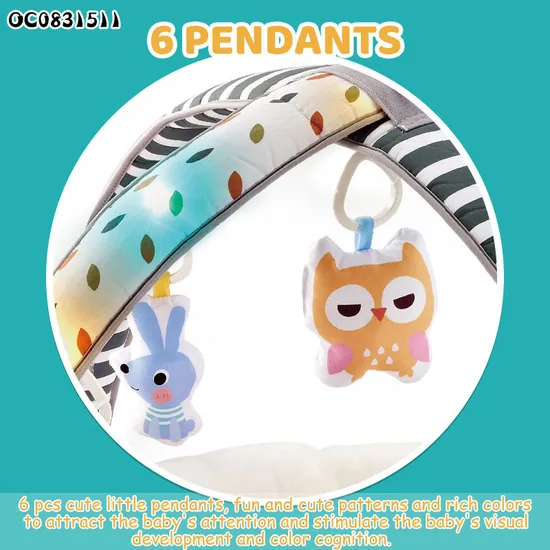 Hot Selling Baby Musical Hanging Rattle Toys New Born Soft Safe Cotton Baby Blanket with Cloth Book