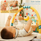 Keyboard Piano Pedal Baby Activity Sensory Play Mat Creative Flooring Crawling Mat with Hanging Rattle Toys
