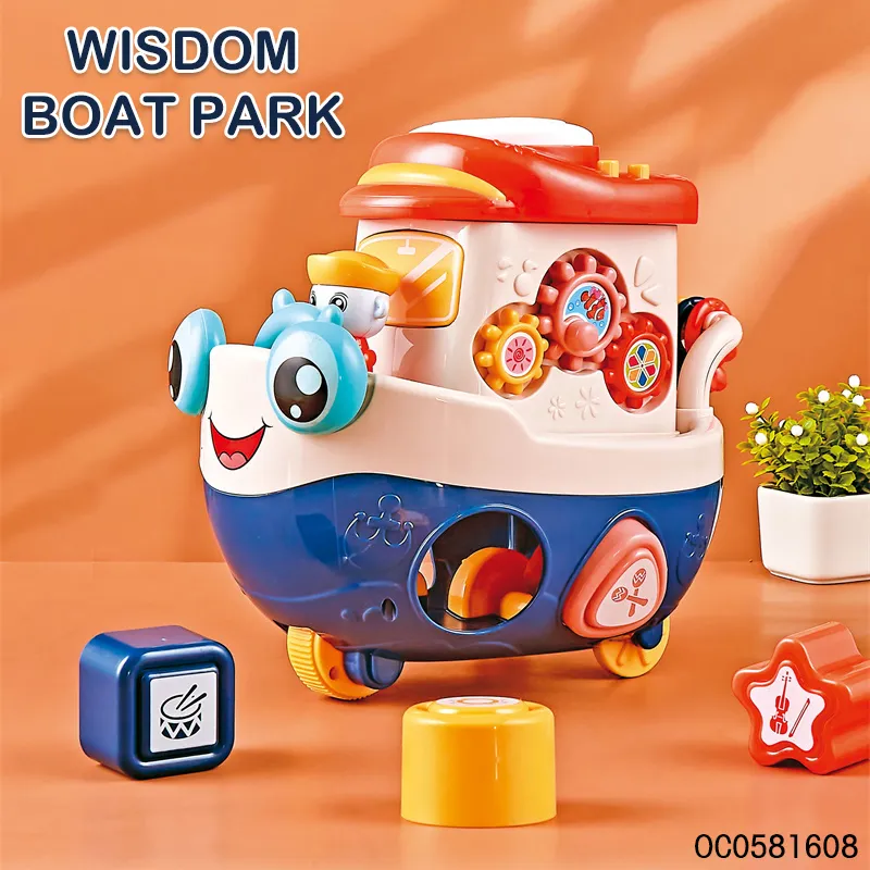 Baby Toys 0-3 Months Electric Toy Plastic Building Blocks Boat for Sale