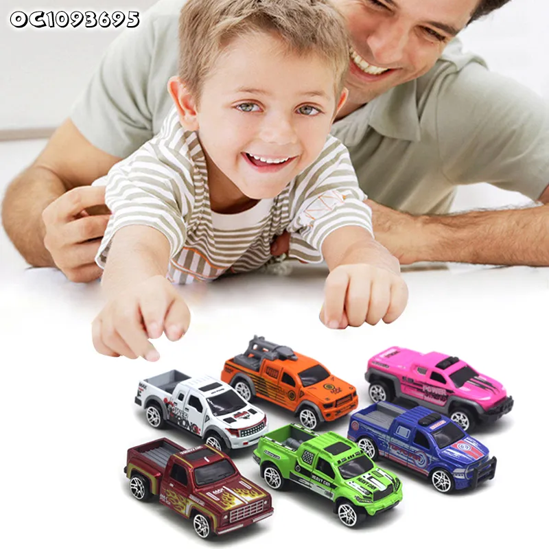 Wholesale off Road Toy Car Friction Powered Antiques 4 Pieces Kids Freewheel Toys 1: 64 Scale Diecast Car Slide Model Miniatures