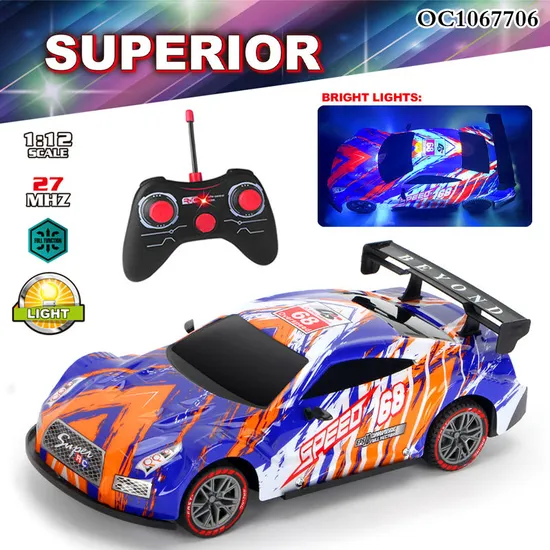 Fast RC New Cars 2026 1: 12 Racing Adventure Game Cheap Remote Control Cars Toys for 8 Year Old Boys with Colorful Light