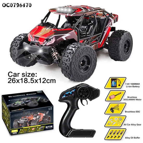 52km/H Model 1: 18 Motor Brushless Toys Kids Model Electric Wholesale Remote Control Drift RC Car