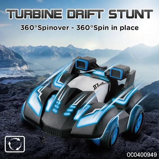 RC Drift Stunt 360 Spin Dancing Remote Control with Light Toys Car for Kids