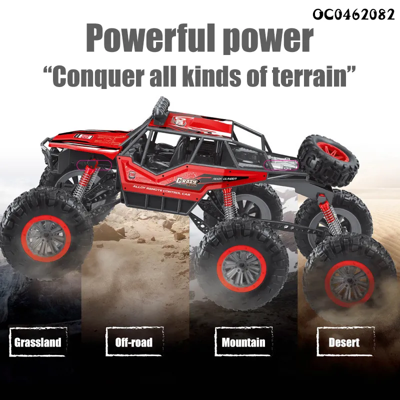 Metal off-Road 1: 8 Electric Remote Model Control RC Drift Toy 6 Wheels