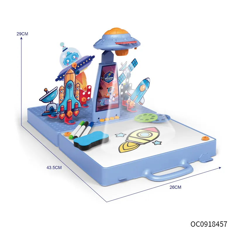 Wholesale Montessori Educational Toys 3D Creative Puzzle Painting Drawing Table Popular DIY Toy