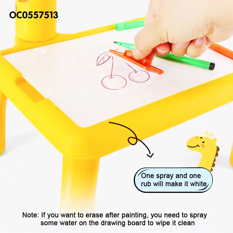 Kids Colour Set Toys Creative Projector Wholesale Magnetic Writing Drawing Table Board