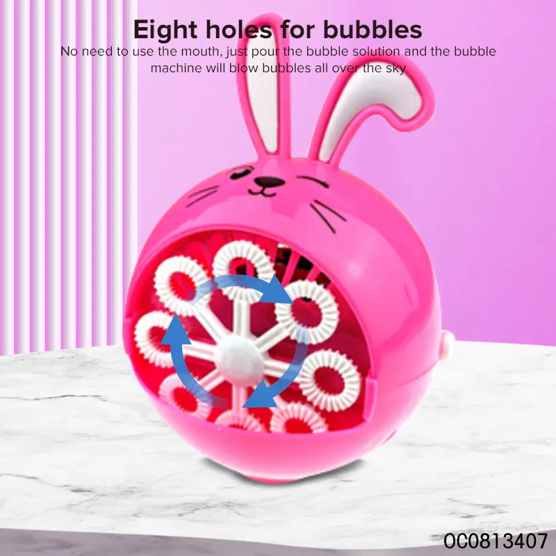 Pink Rabbit 115ml Bubble Toys Water Plastic Bubble Machine Toys for Kids
