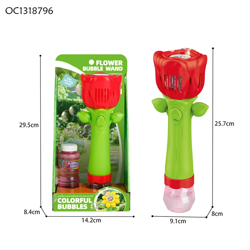 Kids Summer Game Light up Customized Automatic Plastic 2026 Bubble Making Blowing Stick Machine Toys