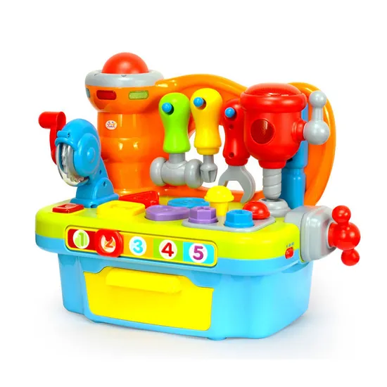 Pretend Play Toys Plastic Kids Educational Tool Box Toy Set for Children Boys Tools Table