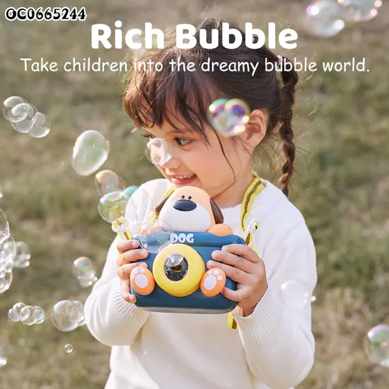 Summer Outdoor Games Light up Toys Bubble Camera Plastic Electric Bubble Machine