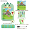 Montessori Educational Sensory Dinosaur Theme Early Education Creative Small Puzzles Colorful Doodle Board Drawing Tablet Toyplastic