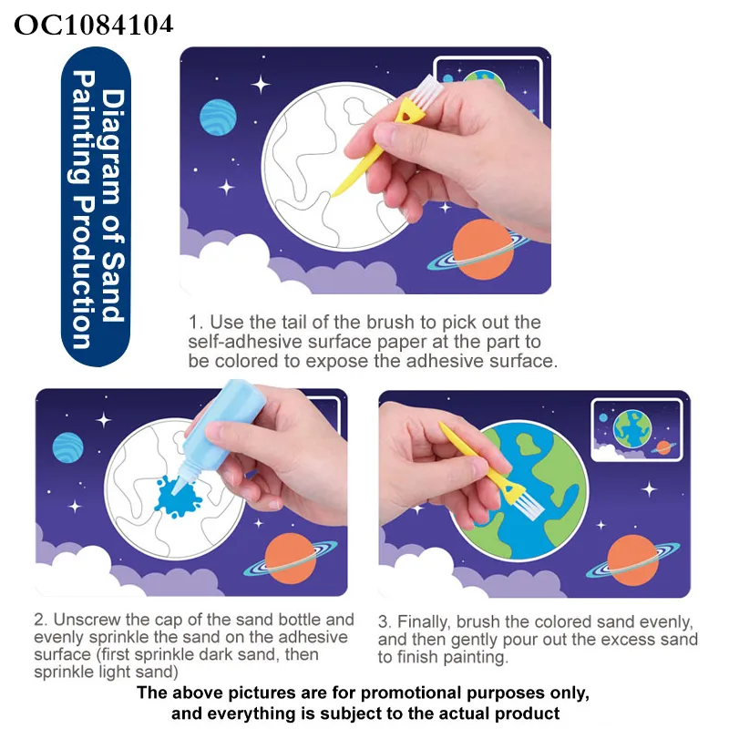 Creative Space DIY Doodle Painting Arts and Crafts Plastic Educational Materials Montessori Educational Toys