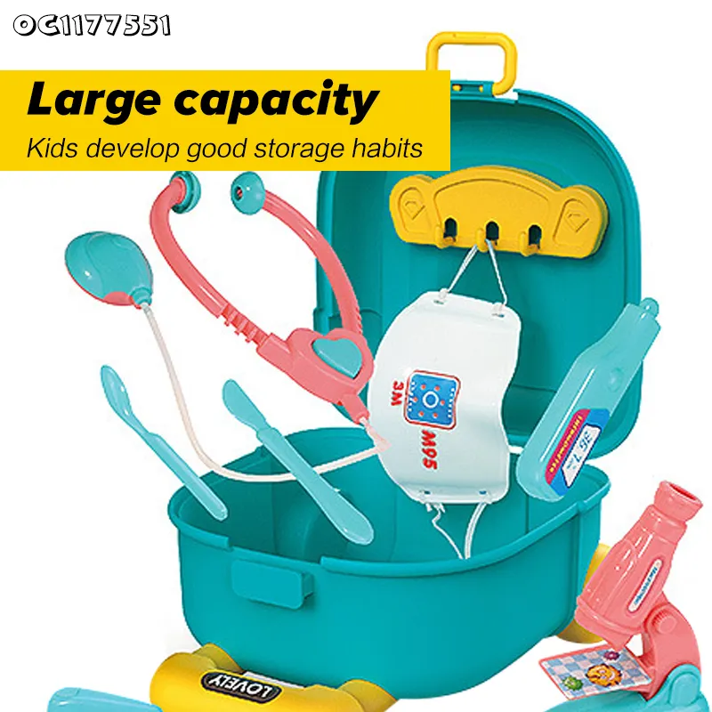 Wholesale Pretend Play Table Plastic Medical Tool Set Educational Montessori Doctor Toy for Children