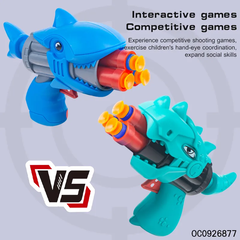 Wholesale Plastic Soft Safe Bullet Powerful Toy Shark Small Toy Gun