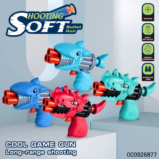 Wholesale Plastic Soft Safe Bullet Powerful Toy Shark Small Toy Gun