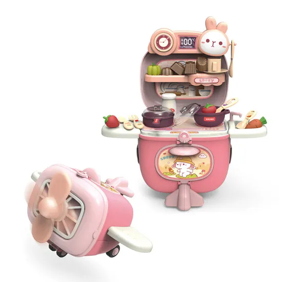 Wholesale Children Small Simulation Plastic Kitchen Mini Appliances Pink Cooking Pretend Toys for Kids