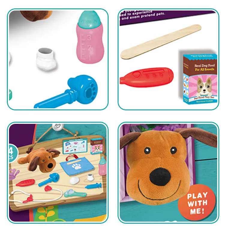 Girls Kids Pet Pretend Plastic Play Montessori Children's Interactive Creative Doctor Toy Set