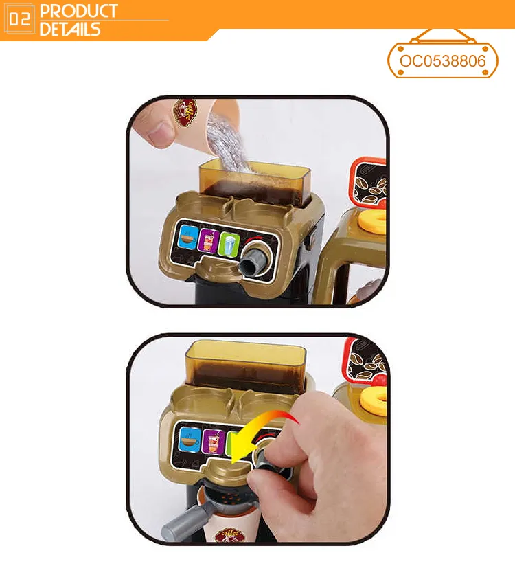 Cafe and Bakery Coffee Maker Pretend Best Educational Pretend Children Plastic Kitchen Food Set Toy