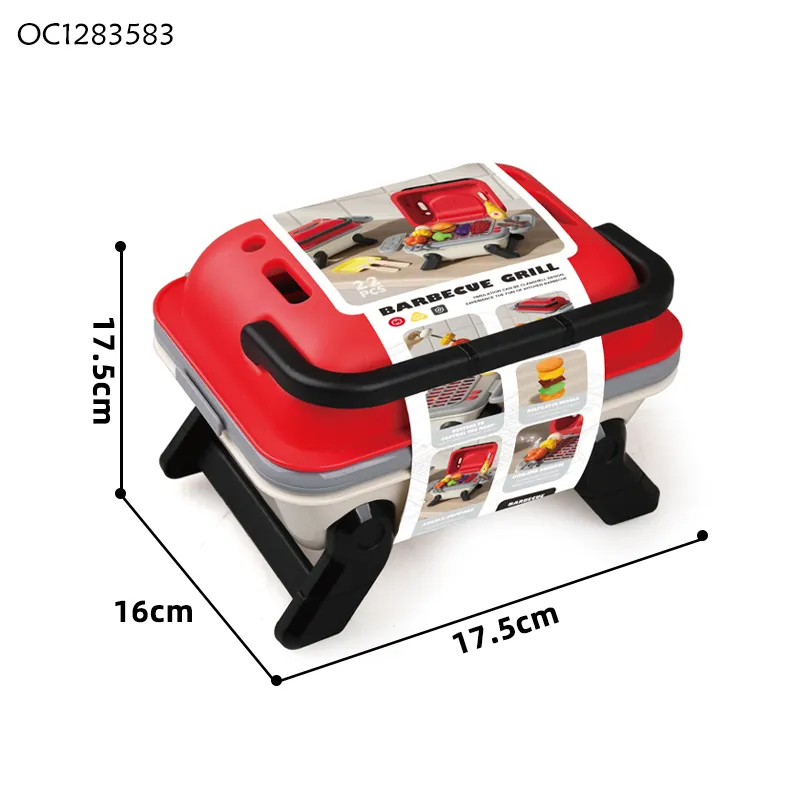 Wholesale Top Selling Children Gift Kitchen Pretend Play Electric Barbecue Kids Plastic Toy Set