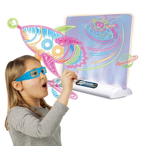 Montessori Smart Magic 3D Glasses LCD Light Wholesale Magnetic Drawing Writing Board for Kids