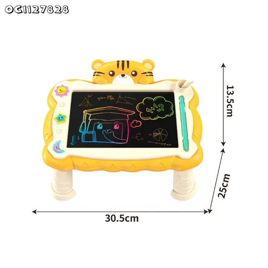 Wholesale Educational Cartoon Tiger Light up Graphic Drawing Table Doodle Graffiti Writing Drawing Tool Electronic Board Toys