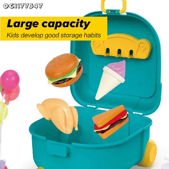 Wholesale Fast Food Hamburger Dog French Plastic Children House Play Gift Set Kitchen Toy Set for Kids