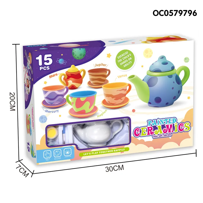 Wholesale Child Ceramics Tea Set Kits Popular DIY Montessori Handmade Toy