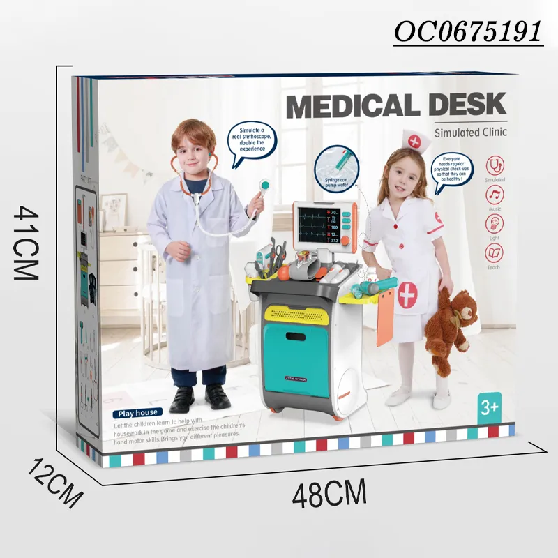 Montessori Medical Game Pretend Kids Creative Toy Educational Hospital Play Doctor Set for Child