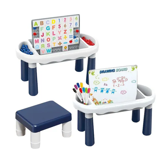 Creative Montessori Child Interactive Building Block Educational Play Drawing Table Educational Toy for Kid