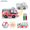 Montessori Wholesale Traffic Theme Art Sets Kid Painting Set Model Coloring Educational Popular DIY Toys