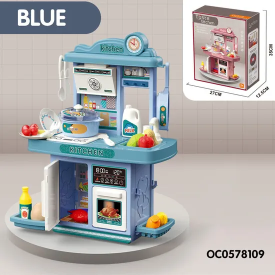 Wholesale Small Vegetable Plastic Children House Play Kitchen Table Toy Set with Music