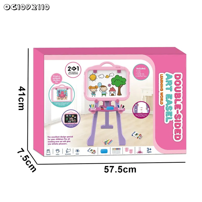 Montessori Creative Double Sided Drawing Board Whiteboard and Chalkboard Kids Children Educative Toys