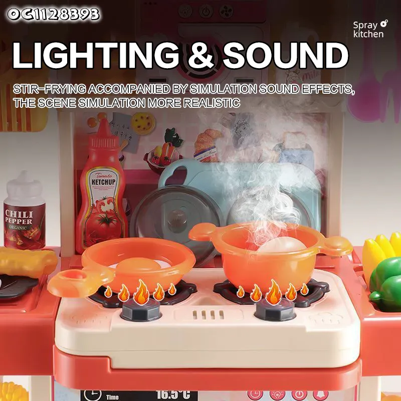 Wholesale Children Educational Plastic Simulation Cooking Water Spray Sink Large Plastic Kitchen Toy