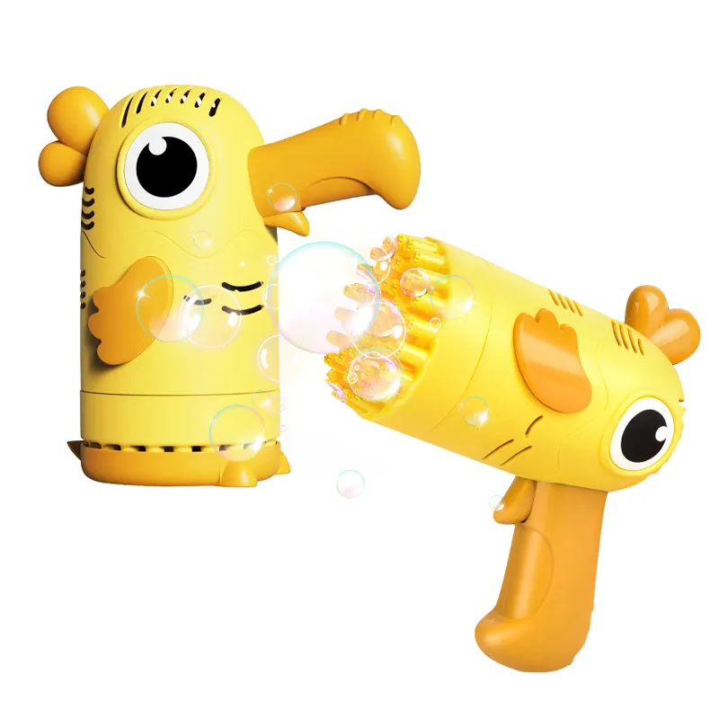 Wholesale Outdoor Toys Structures Battery Operated Soap Bubble Toy Gun with Sound for Children with Bubble Liquid