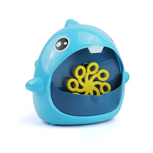 Cartoon Shark Electric Automatic Game Bubble Maker Machine for Kids