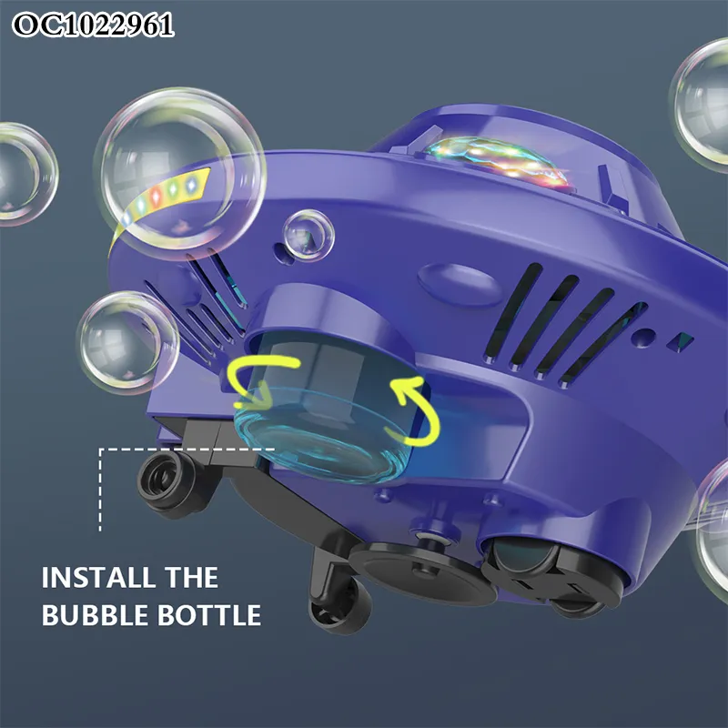 Kids Wholesale 32 Hole LED Light up Novelty Funny Toys Spinning Top Soap Electric Bubble Machine