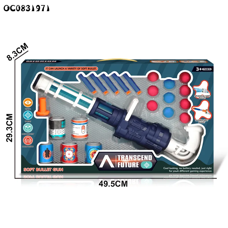 Soft Foam Balls Gun Toys Soft Bullet Air Shooting for Boys Powerful Gun with Target